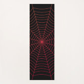 Zwart rood spinnenweb Halloween patroon Yogamat (Voorkant)