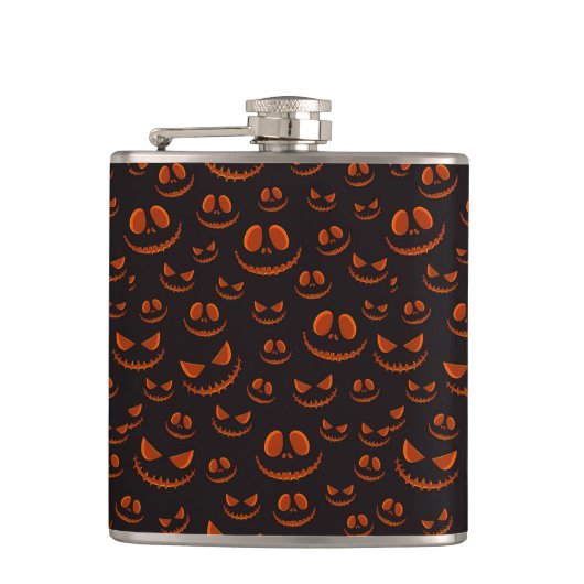 ZWART & ROOD SPOOKY HALLOWEEN POMPOENEN HEUPFLES (Voorkant)