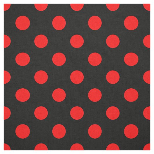 Zwart rood stippen ontwerp stof (Swatch)