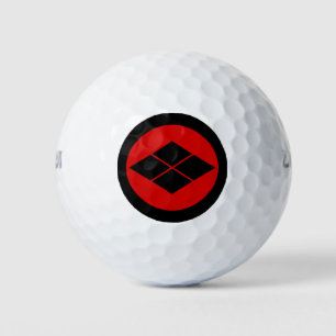  Zwart Rood Takeda Japan Mon Oriental Golfballen