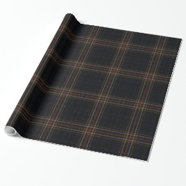 Zwart Rood Tartan Plaid Cadeaupapier