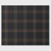 Zwart Rood Tartan Plaid Cadeaupapier (Vlak)