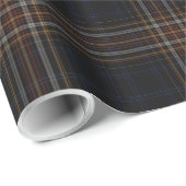 Zwart Rood Tartan Plaid Cadeaupapier (Rol Hoek)