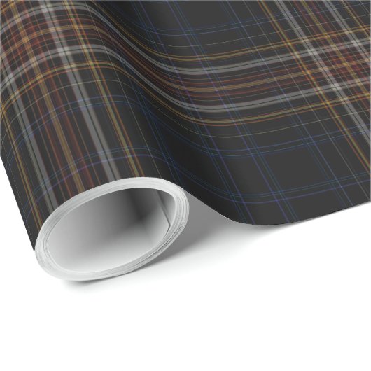 Zwart Rood Tartan Plaid Cadeaupapier (Rol Hoek)