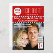 Zwart rood tijdschrift chevron PERSONALIZE Kaart (Voorkant / Achterkant)