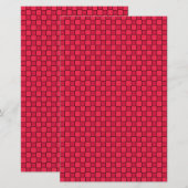 Zwart rood toetsenbord briefpapier (Voorkant / Achterkant)