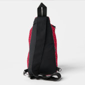 Zwart rood toetsenbord sling bag (Achterkant)