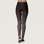 Zwart rood tot grijs ombre gradiënt vervagen leggings (Achterkant)