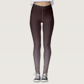 Zwart rood tot grijs ombre gradiënt vervagen leggings (Voorkant)