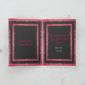 Zwart Rood Typografie Stijlvolle Moderne Valentijn Kaart (Binnen)