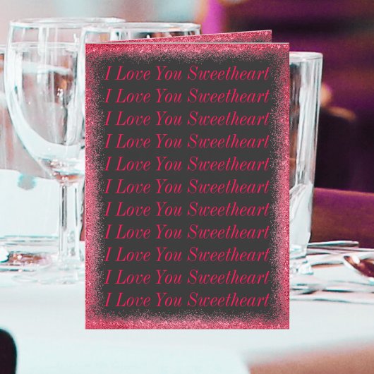 Zwart Rood Typografie Stijlvolle Moderne Valentijn Kaart