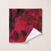 Zwart rood, veelhoekig bad handdoek (Wasdoekje)