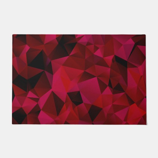 Zwart rood, veelhoekig deurmat (Voorkant)