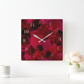 Zwart rood, veelhoekig vierkante klok (Huis)