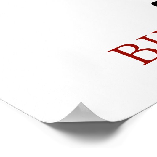 Zwart Rood Verjaardagsfeestje Custom 18x24 Foto Poster (Hoek)