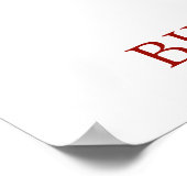 Zwart Rood Verjaardagsfeestje Custom 20x30 Foto Poster (Hoek)