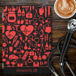 Zwart & Rood Verpleegkundig Grafisch Monogram iPad Pro Cover<br><div class="desc">Introductie van deze verpleegkundige thema iPad cover - uw ultieme metgezel op de medische reis. Deze cover is gemaakt met een mix van duurzaamheid en stijl en beschermt niet alleen uw tablet,  maar viert ook uw toewijding aan het beroep van verpleegkundige. Maakt een geweldig afstuderen cadeau!</div>