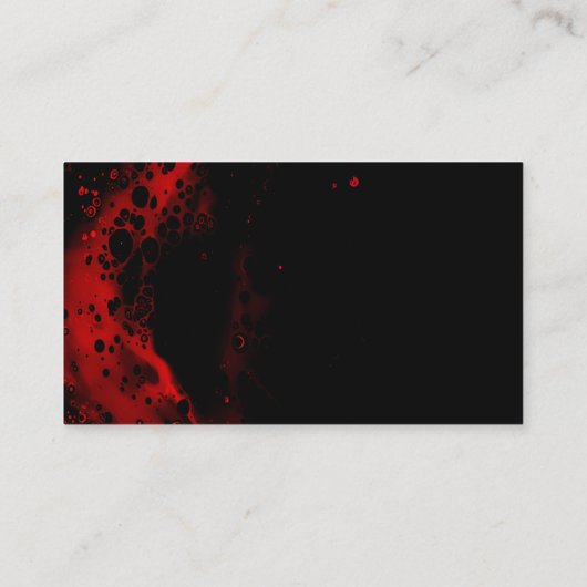 Zwart-rood Visitekaartje  (Achterkant)