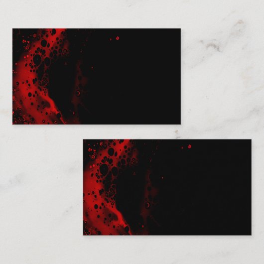 Zwart-rood Visitekaartje  (Voorkant / Achterkant)