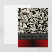 Zwart-rood vocht patroon briefkaart (Voorkant / Achterkant)