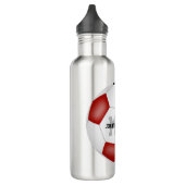 zwart rood voetbal jongen meisje naam jersey numme waterfles  (Links)