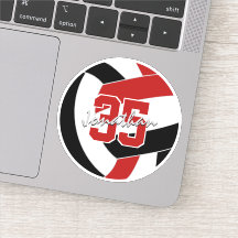 Zwart Rood Volleybal Koop single of bulk bestellin