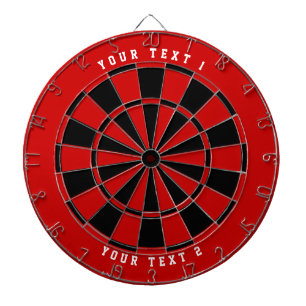 Zwart-rood   Wide-Spaced White Sports Font Red Dartbord