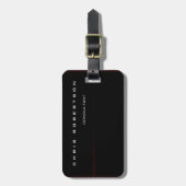 Zwart-rood, wit, aantrekkelijk bagagelabel (Voorkant verticaal)