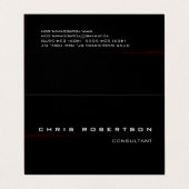 Zwart rood wit aantrekkelijk Visitekaartje (Buitenkant ongevouwen)