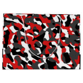 Zwart rood wit Camouflage afdrukpatroon Groot Cadeauzakje (Achterkant)