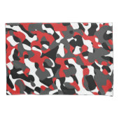 Zwart rood wit Camouflage afdrukpatroon Kussensloop (Voorkant)