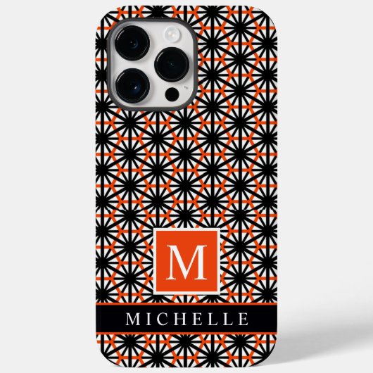 zwart rood wit geometrisch Case-Mate iPhone case (Achterkant)