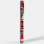 zwart rood wit geometrisch Case-Mate iPhone case (Achterkant / Rechts)