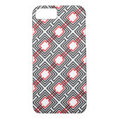 Zwart rood & wit geometrisch Case-Mate iPhone case (Achterkant)