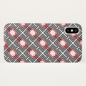 Zwart rood & wit geometrisch Case-Mate iPhone case (Achterkant (horizontaal))