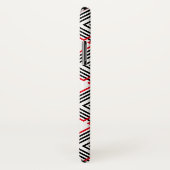 Zwart rood & wit geometrisch Case-Mate iPhone case (Achterkant / rechts)
