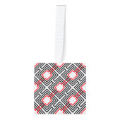 Zwart rood & wit geometrisch decoratie (Voorkant)