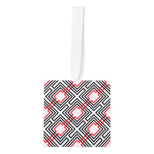 Zwart rood & wit geometrisch decoratie (Voorkant)