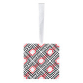 Zwart rood & wit geometrisch decoratie (Rechts)