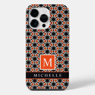 zwart rood wit geometrisch iPhone 14 pro max hoesje