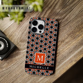  zwart rood wit geometrisch iPhone hoesje