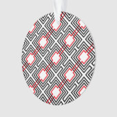 Zwart rood & wit geometrisch ornament (voorkant)