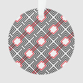 Zwart rood & wit geometrisch ornament (voorkant)