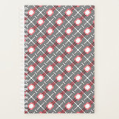 Zwart rood & wit geometrisch planner (Voorkant)