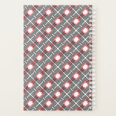 Zwart rood & wit geometrisch planner (Achterkant)