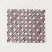 Zwart rood & wit geometrisch wandkleed (Voorkant (horizontaal))