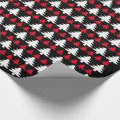 Zwart Rood & Wit Kerstboom Wrapping Papier (Hoek)