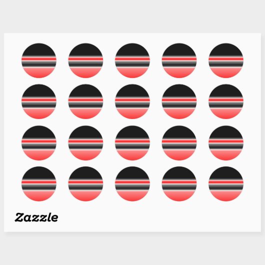 Zwart/Rood & Wit Ontwerp Stickers (Vel)