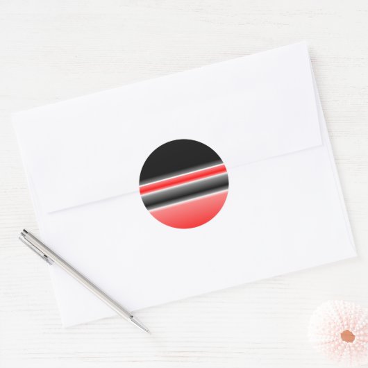 Zwart/Rood & Wit Ontwerp Stickers (Envelop)