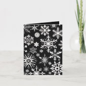 Zwart, Rood & Wit Sneeuwvlok Foto Kerstmis Kaart (Voorkant)
